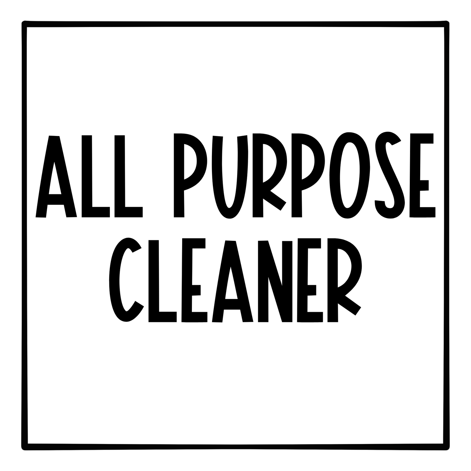 All Purpose Cleaner